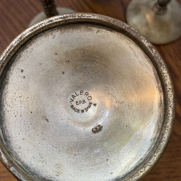 Vintage Valero Champagne Goblets Set of 4 With Protective Liner Made in Spain - Picture 3 of 4